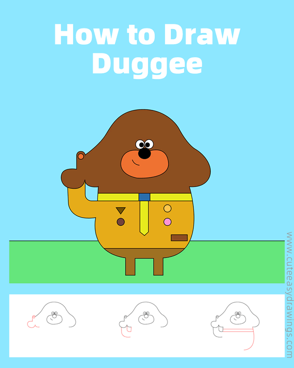 how to draw duggee - www.cuteeasydrawings.com