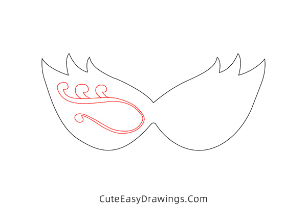 how to draw a party mask - www.cuteeasydrawings.com