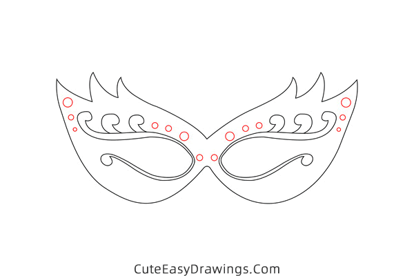 how to draw a party mask - www.cuteeasydrawings.com