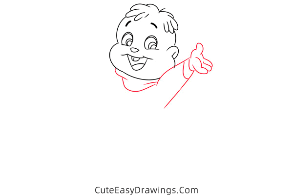 how to draw theodore from alvin and the chipmunks - www.cuteeasydrawings.com