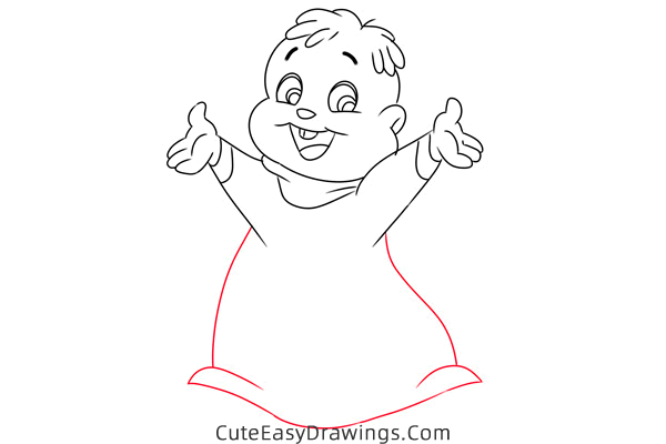 how to draw theodore from alvin and the chipmunks - www.cuteeasydrawings.com