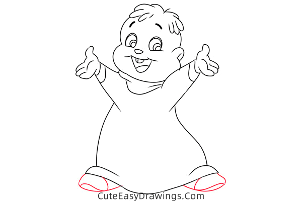 how to draw theodore from alvin and the chipmunks - www.cuteeasydrawings.com