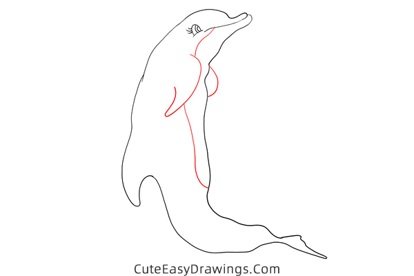 how to draw a dolphin easy - www.cuteeasydrawings.com
