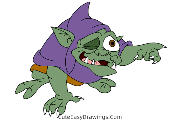 how to draw creeper from the black cauldron - www.cuteeasydrawings.com