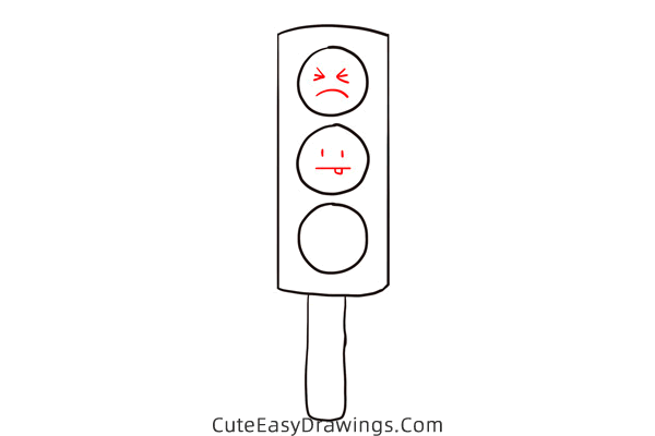 how to draw a traffic light easy - www.cuteeasydrawings.com
