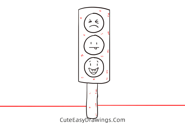 how to draw a traffic light easy - www.cuteeasydrawings.com
