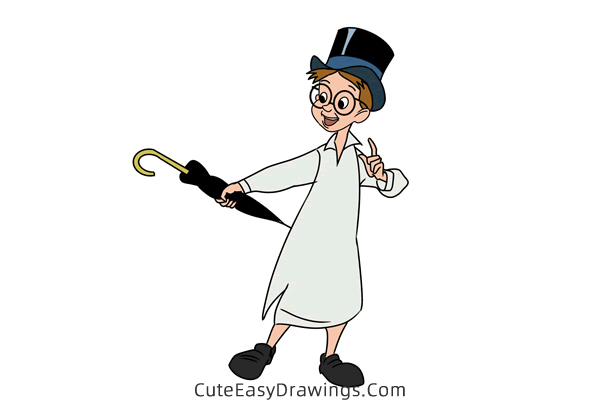 how to draw john darling from peter pan - www.cuteeasydrawings.com
