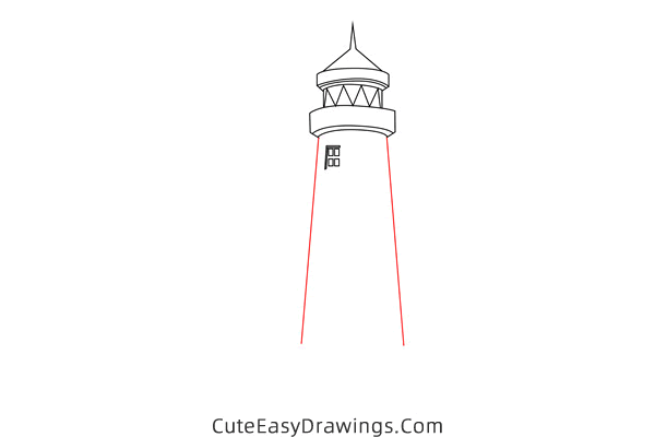 how to draw a lighthouse - www.cuteeasydrawings.com