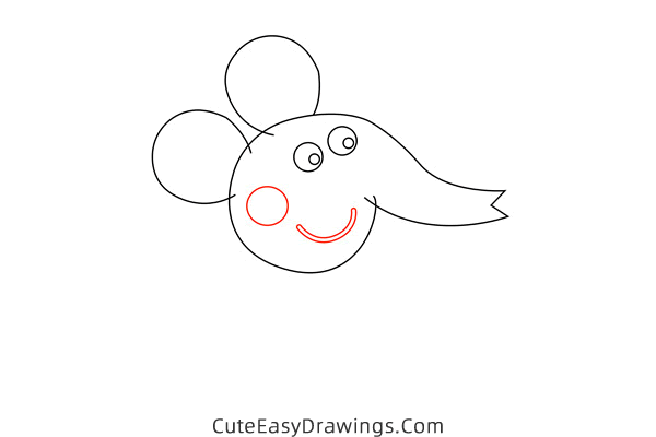 how to draw emily elephant from peppa pig - www.cuteeasydrawings.com