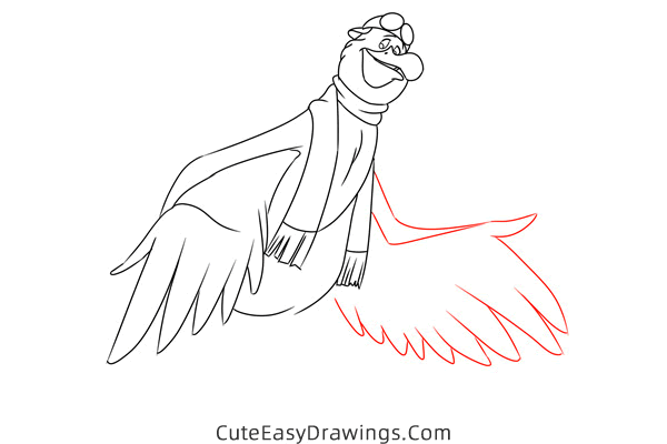 how to draw orville from the rescuers - www.cuteeasydrawings.com