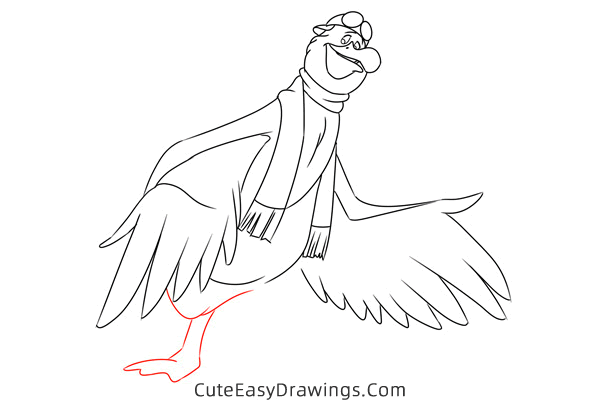 how to draw orville from the rescuers - www.cuteeasydrawings.com