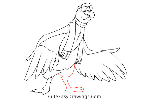 how to draw orville from the rescuers - www.cuteeasydrawings.com