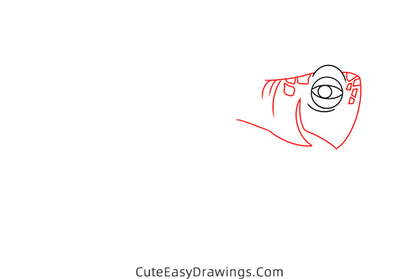 how to draw crush from finding nemo - www.cuteeasydrawings.com