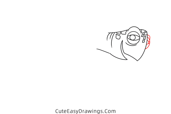 how to draw crush from finding nemo - www.cuteeasydrawings.com