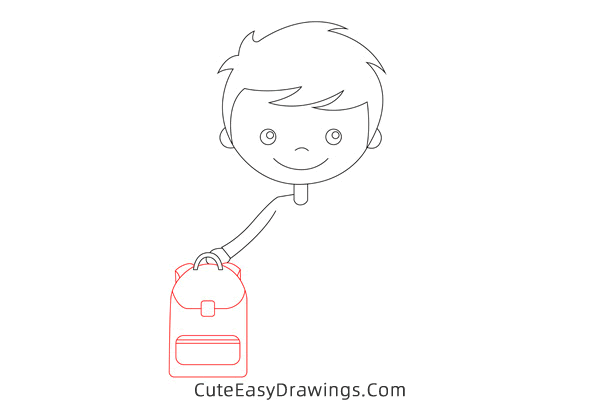 how to draw a school boy - www.cuteeasydrawings.com