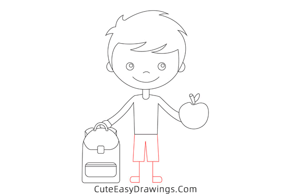 how to draw a school boy - www.cuteeasydrawings.com