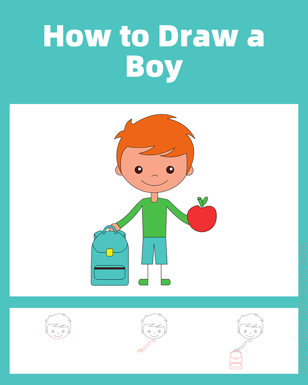 how to draw a school boy - www.cuteeasydrawings.com