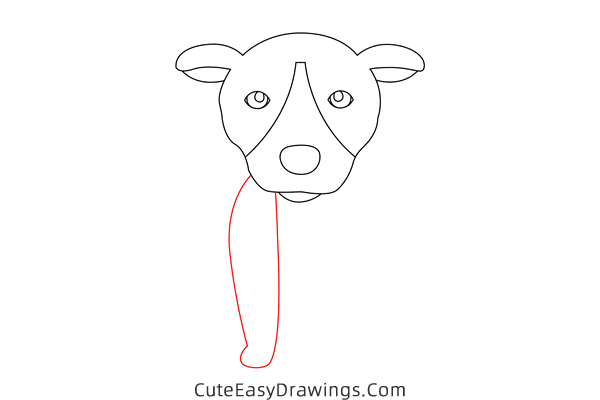 how to draw a sitting dog - www.cuteeasydrawings.com