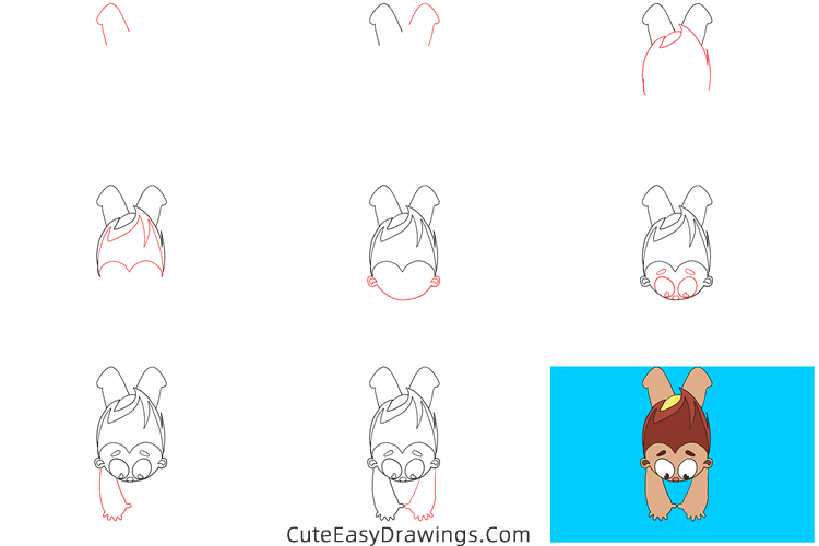 how to draw a boy diving - www.cuteeasydrawings.com