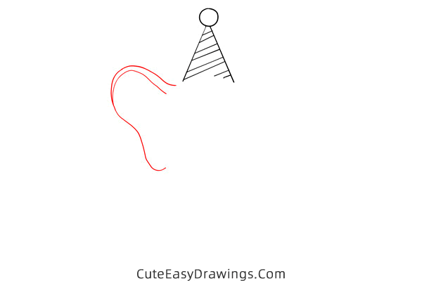 how to draw a happy birthday elephant - www.cuteeasydrawings.com