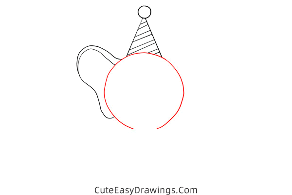 how to draw a happy birthday elephant - www.cuteeasydrawings.com