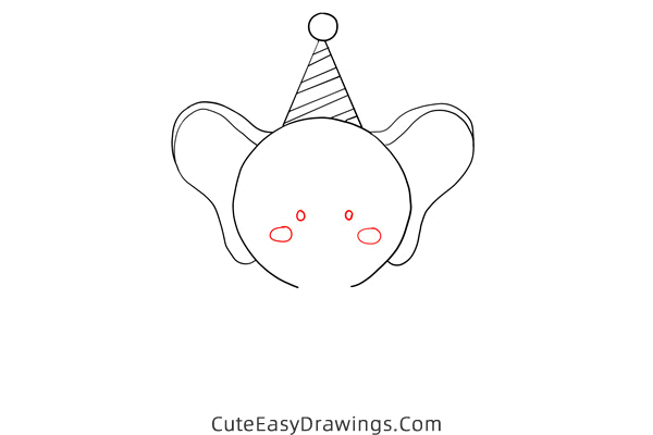 how to draw a happy birthday elephant - www.cuteeasydrawings.com