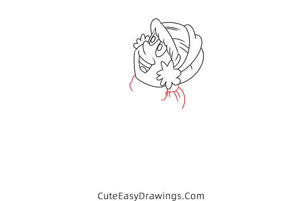 how to draw karen from frosty the snowman - www.cuteeasydrawings.com