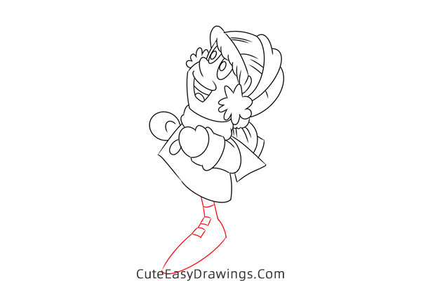 how to draw karen from frosty the snowman - www.cuteeasydrawings.com