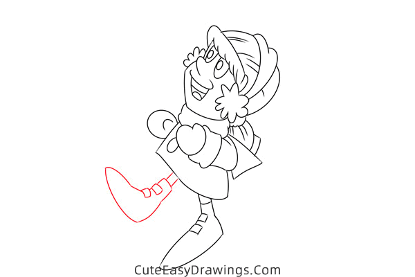 how to draw karen from frosty the snowman - www.cuteeasydrawings.com