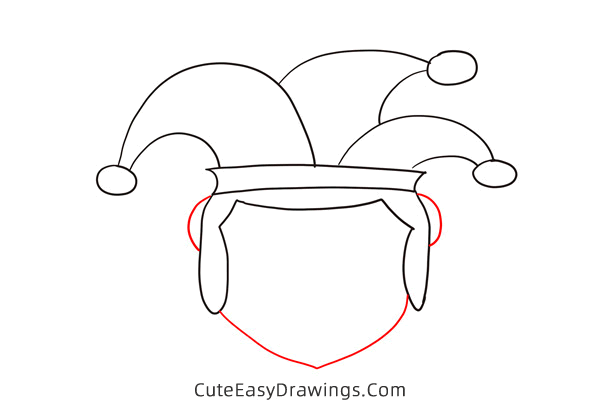 how to draw a scary clown face - www.cuteeasydrawings.com