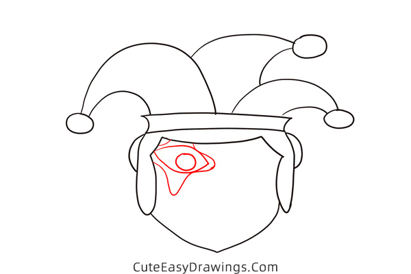 how to draw a scary clown face - www.cuteeasydrawings.com