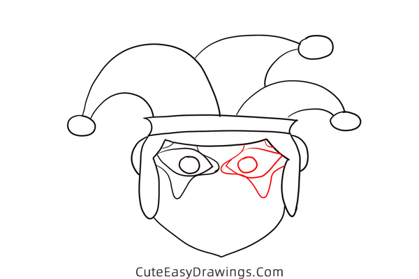 how to draw a scary clown face - www.cuteeasydrawings.com