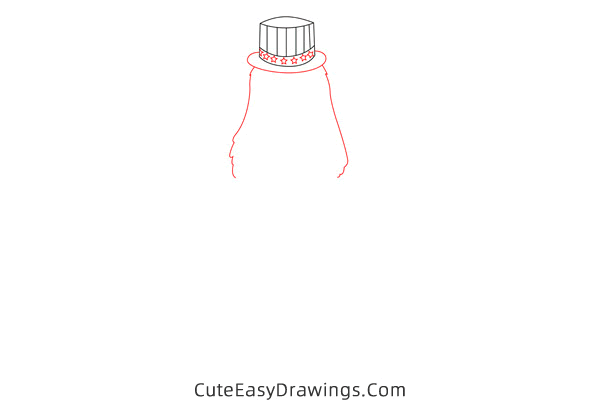how to draw a girl on 4th of july - www.cuteeasydrawings.com