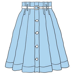 How to Draw a Pleated Skirt Step by Step