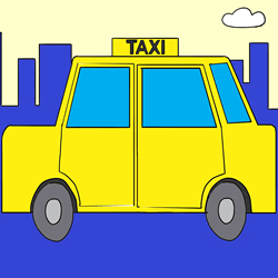 How to Draw a Cab Step by Step