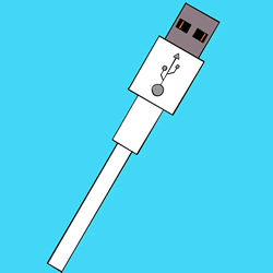 How to Draw a USB Cable Step by Step