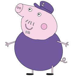 How to Draw Grandpa Pig from Peppa Pig Step by Step