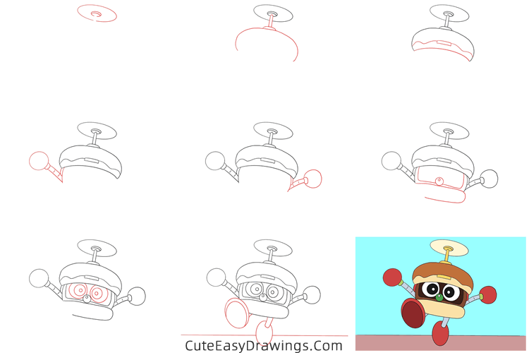 how to draw director burger from doraemon - www.cuteeasydrawings.com
