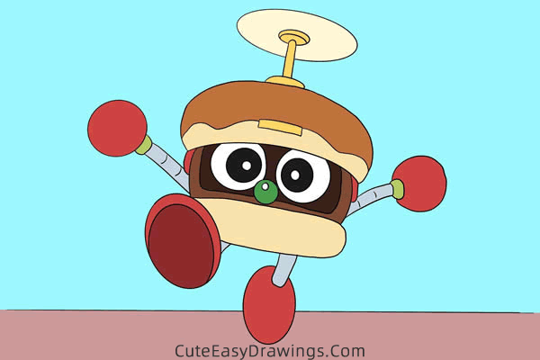 how to draw director burger from doraemon - www.cuteeasydrawings.com