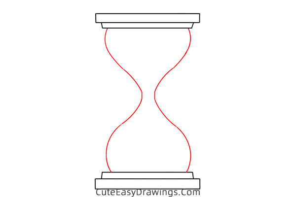 how to draw an hourglass - www.cuteeasydrawings.com