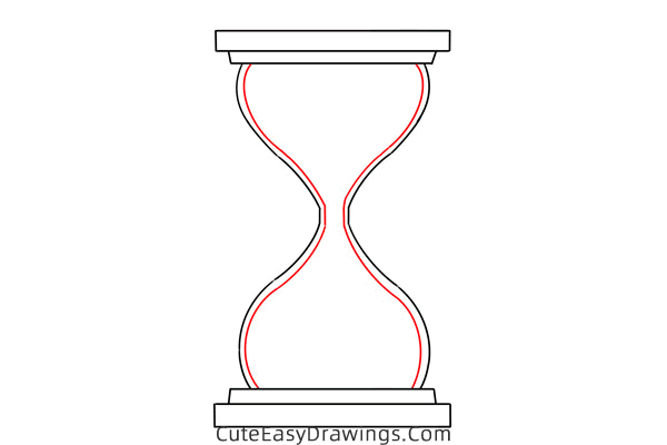 how to draw an hourglass - www.cuteeasydrawings.com
