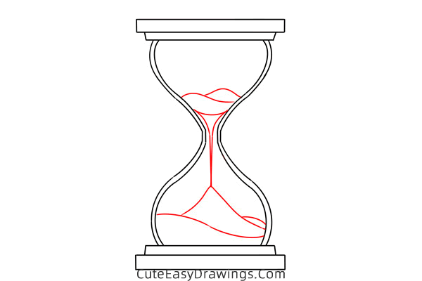 how to draw an hourglass - www.cuteeasydrawings.com