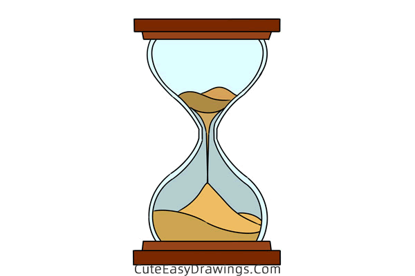 how to draw an hourglass - www.cuteeasydrawings.com