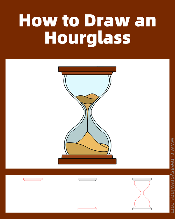 how to draw an hourglass - www.cuteeasydrawings.com