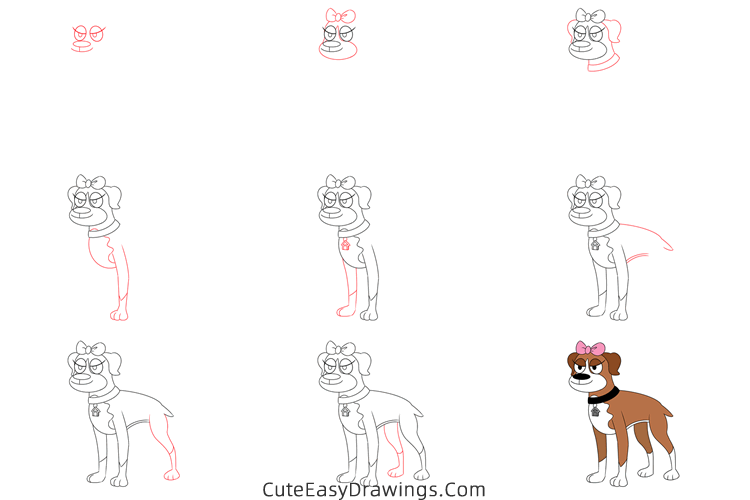 how to draw cookie from pound puppies - www.cuteeasydrawings.com