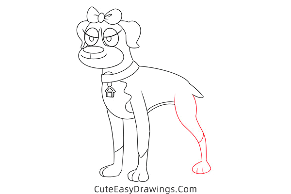 how to draw cookie from pound puppies - www.cuteeasydrawings.com