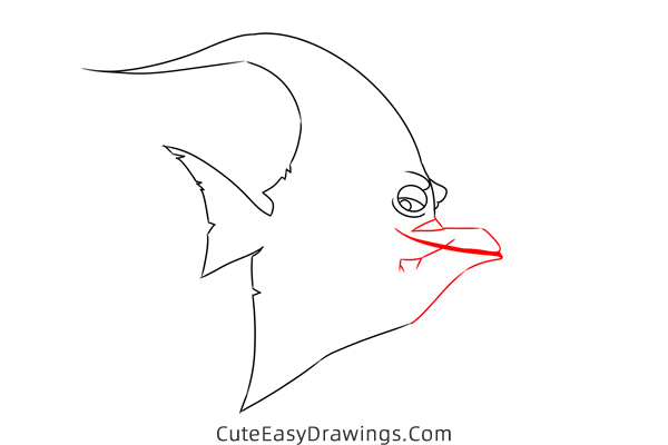 how to draw gill from finding nemo - www.cuteeasydrawings.com