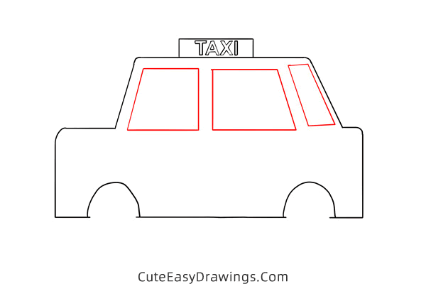 how to draw a cab - www.cuteeasydrawings.com