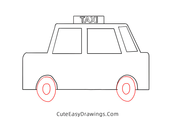 how to draw a cab - www.cuteeasydrawings.com