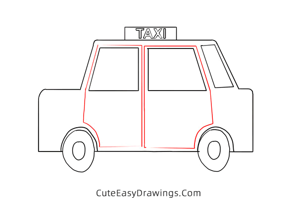 how to draw a cab - www.cuteeasydrawings.com